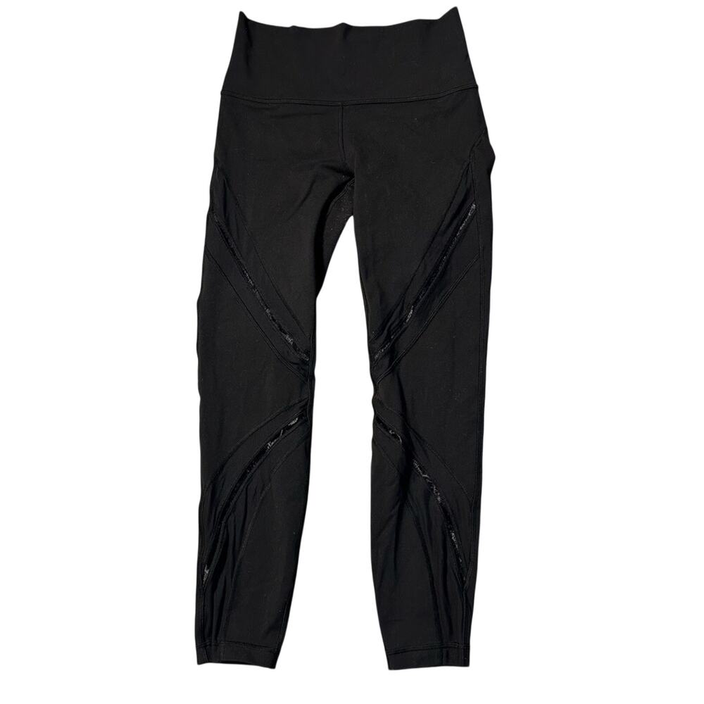 Lululemon Black Mesh Detail Leggings